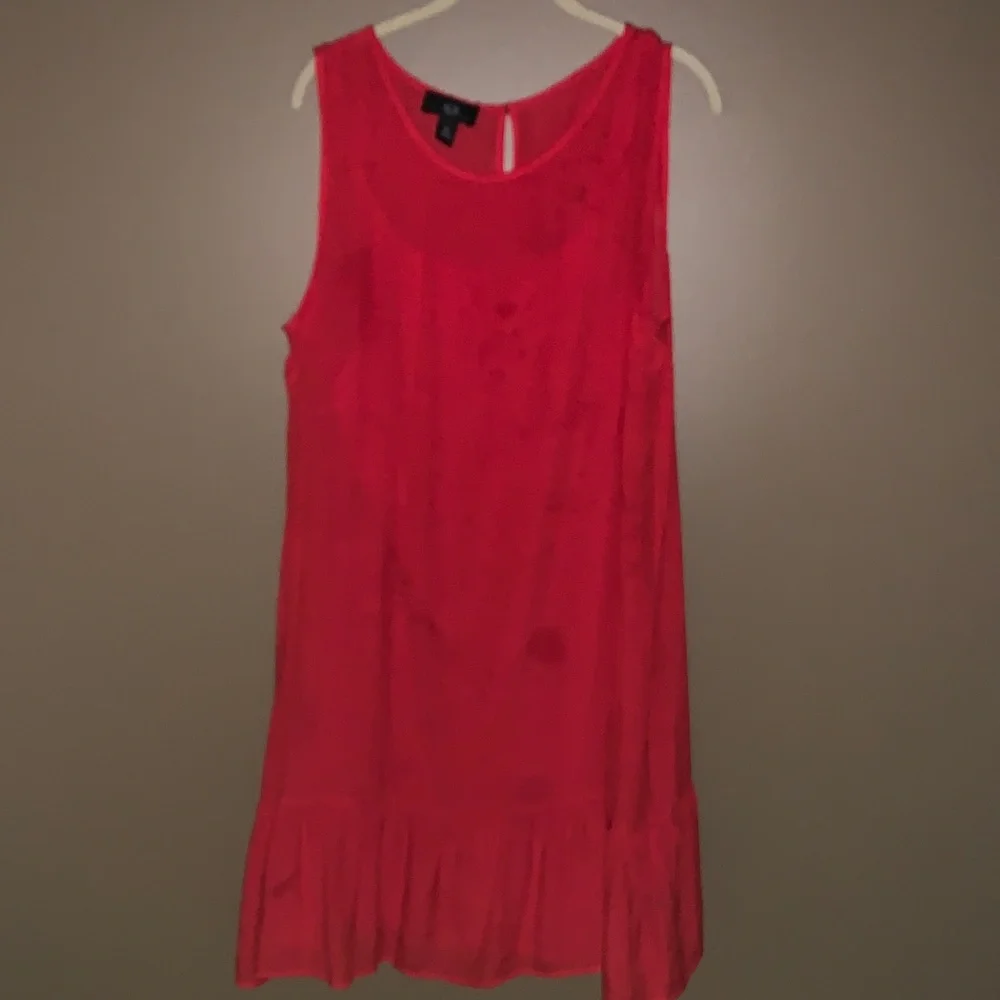 AGB Bold Red Sleeveless Midi Dress - Picture 1 of 6